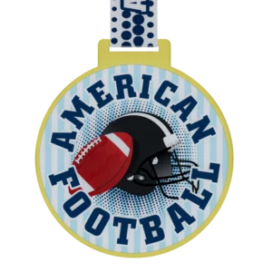 Gold American Football Medal