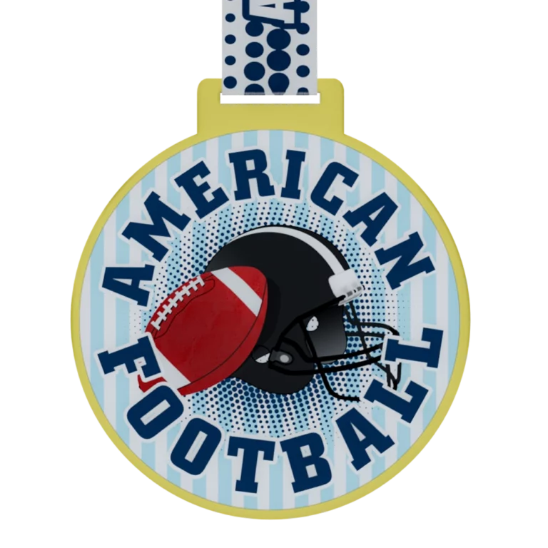 Gold American Football Medal