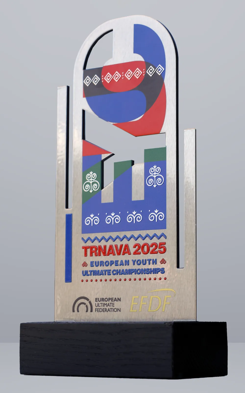 Trofei Metallo – motivi nuoto taglio laser su base marmo o legno