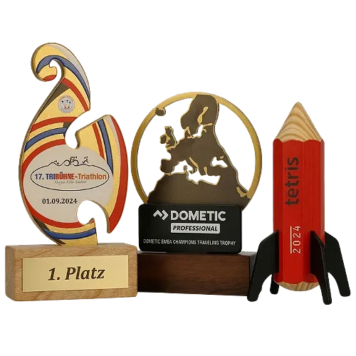 Trofeo in vetro personalizzato WINMED