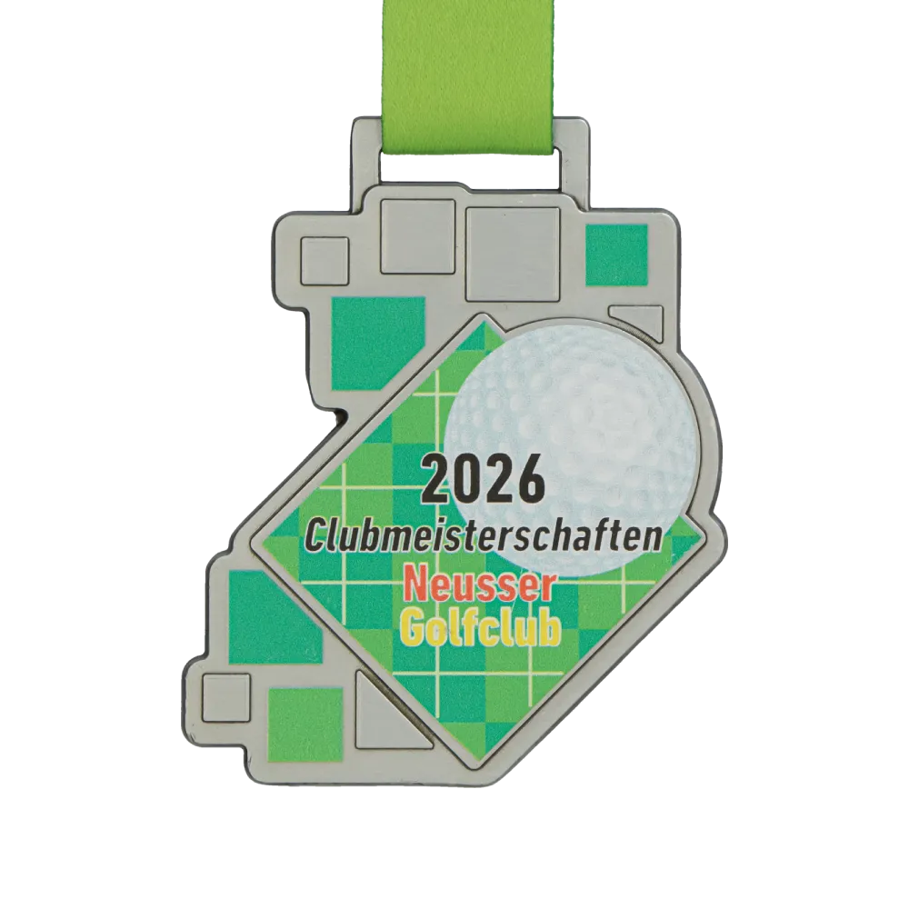 Medaglia da golf Clubmeisterschaften Neusser Golfclub 2026 con motivo della pallina da golf